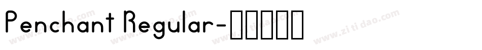 Penchant Regular字体转换